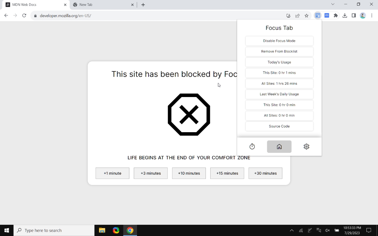 FocusBlock: Website Blocker & Pomodoro Timer chrome谷歌浏览器插件_扩展第3张截图