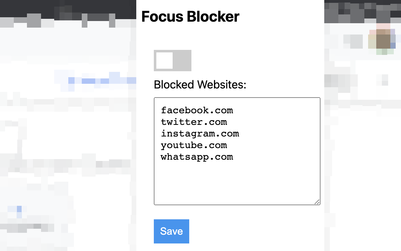 Focus Blocker chrome谷歌浏览器插件_扩展第1张截图