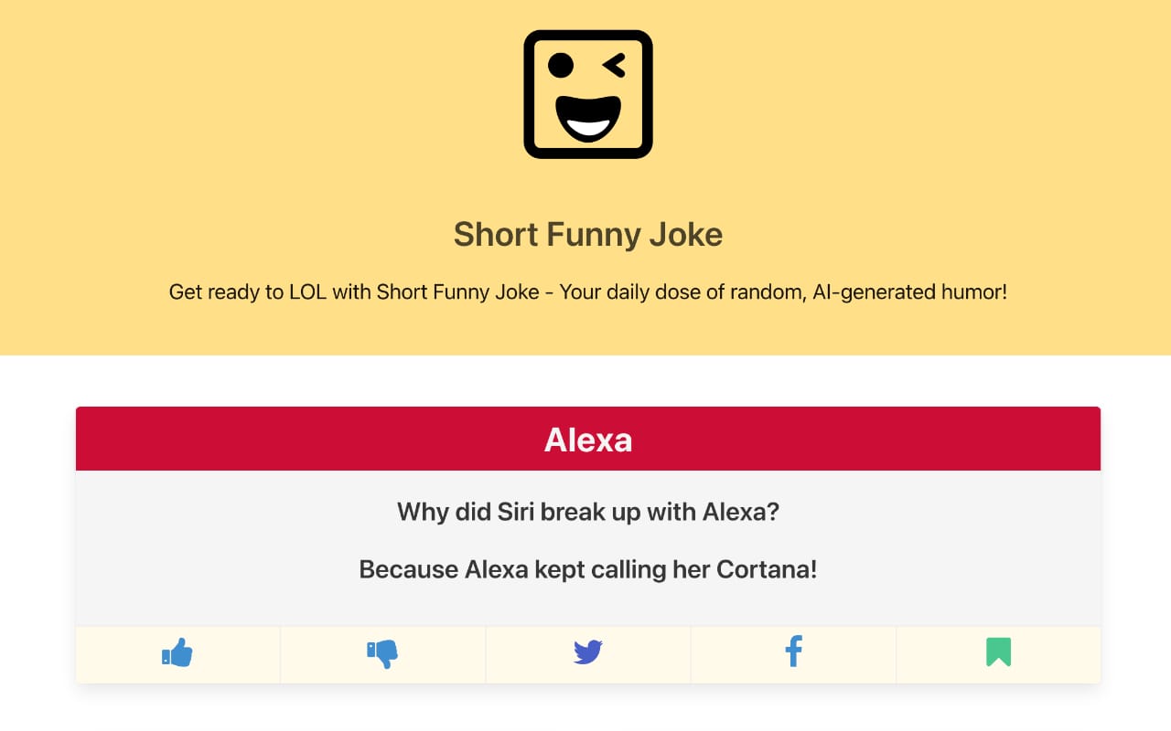 Short Funny Joke chrome谷歌浏览器插件_扩展第1张截图