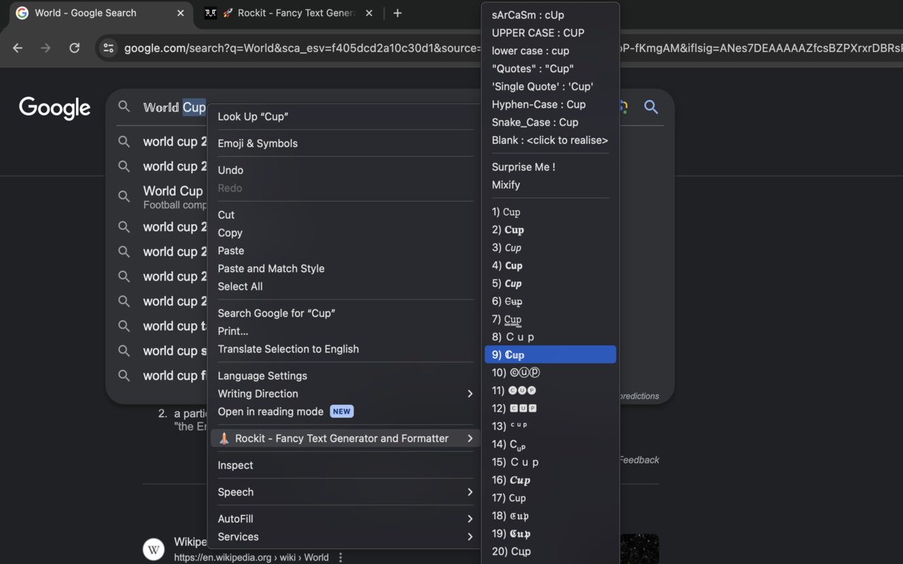 Rockit - Fancy Text Generator and Formatter chrome谷歌浏览器插件_扩展第2张截图