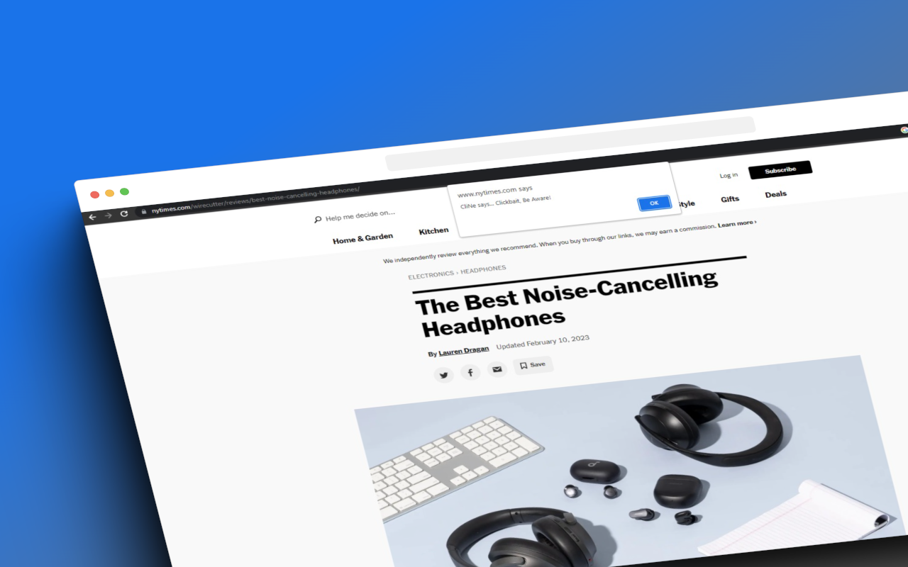 CliNe - Clickbait News Detector chrome谷歌浏览器插件_扩展第2张截图