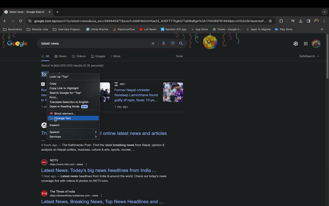 Easy Text Change chrome谷歌浏览器插件_扩展第2张截图