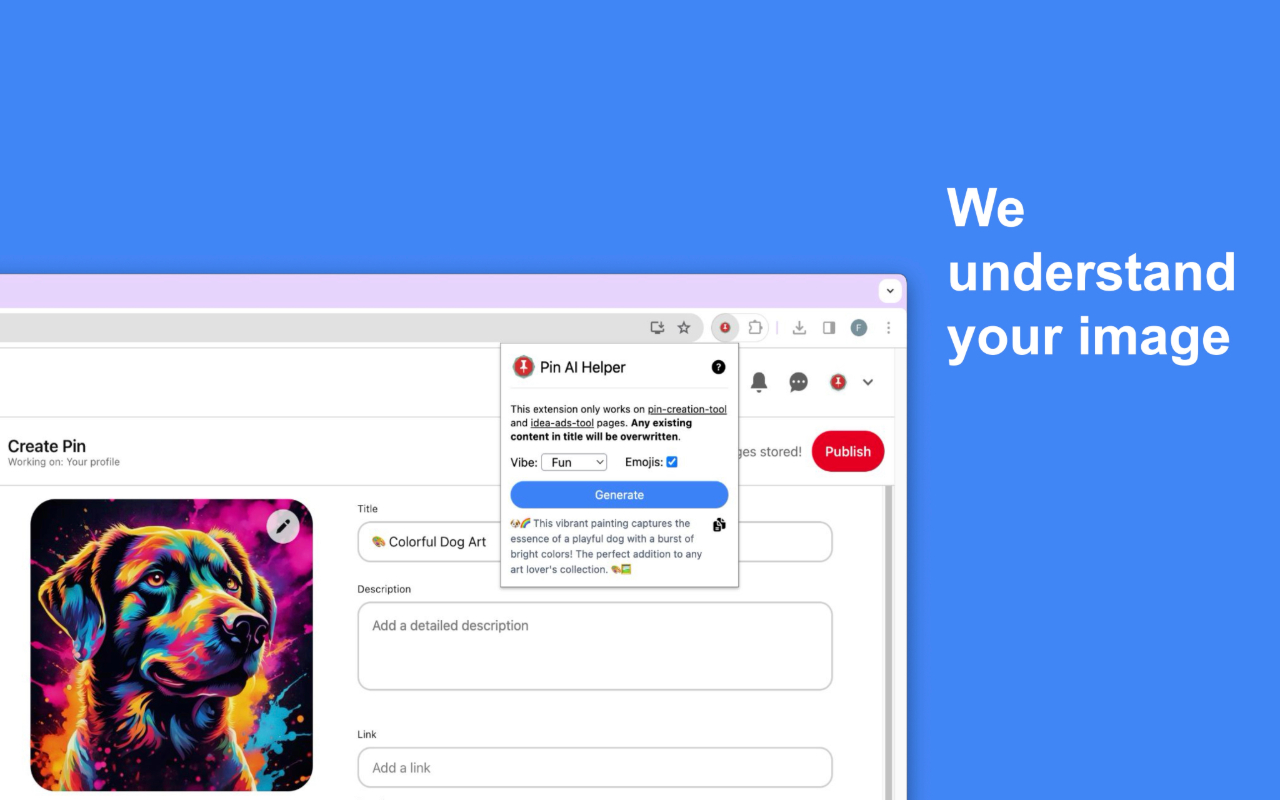 Pinterest AI Helper chrome谷歌浏览器插件_扩展第2张截图