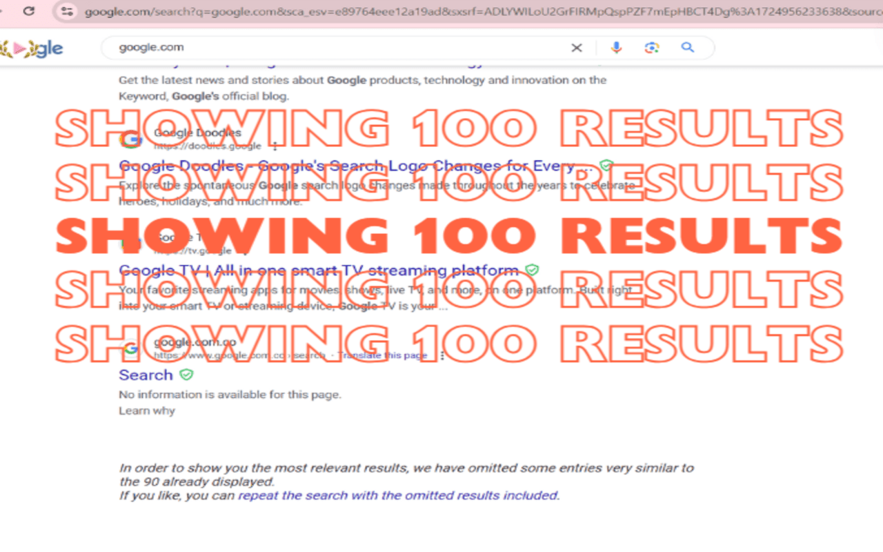 Google Search 100 Results chrome谷歌浏览器插件_扩展第2张截图