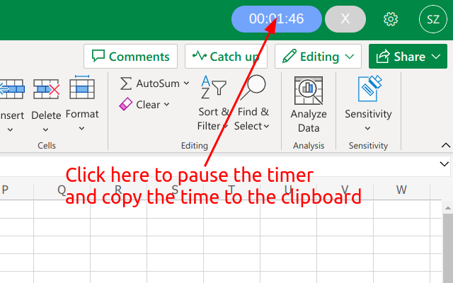 Stopwatch for Excel chrome谷歌浏览器插件_扩展第1张截图