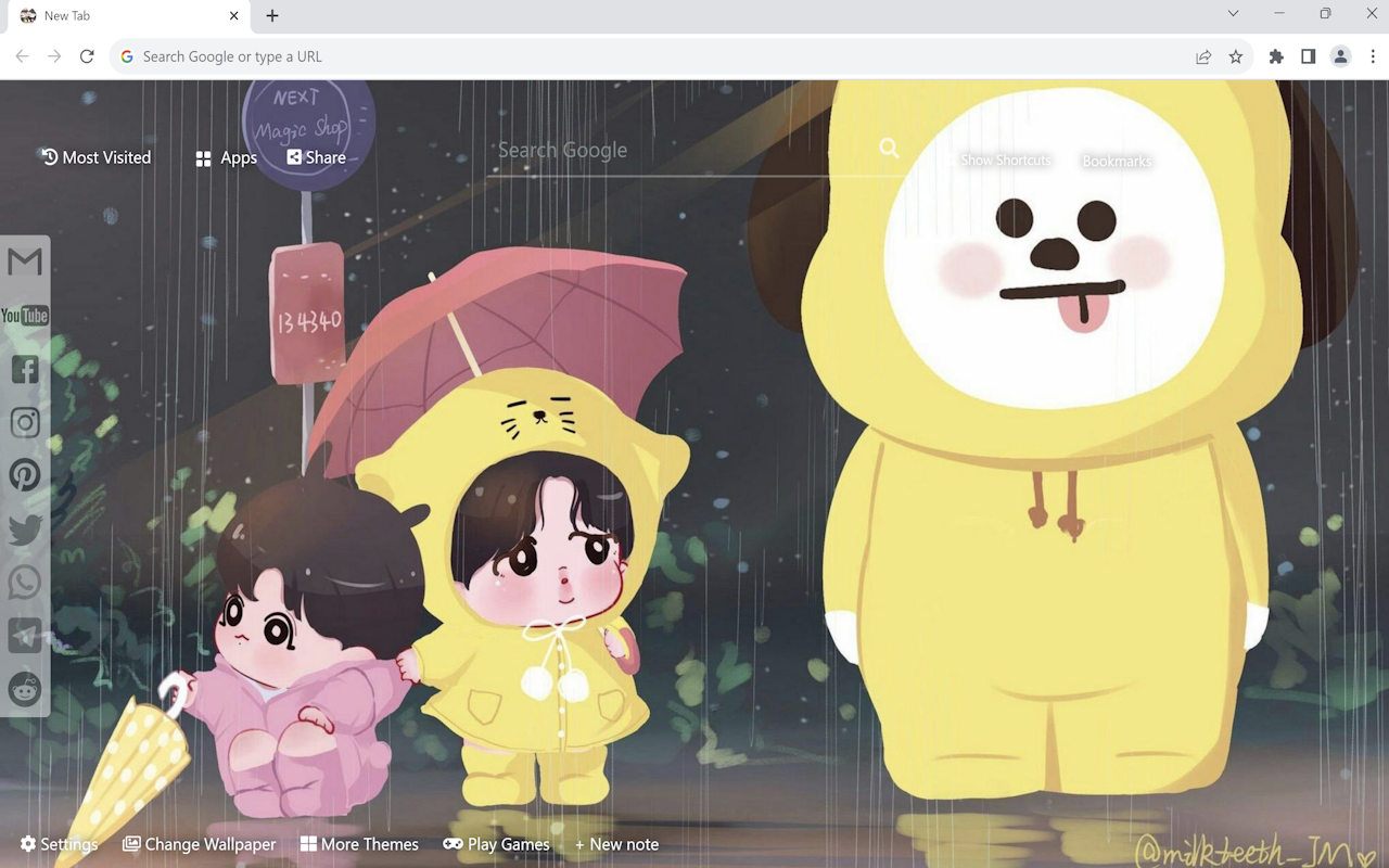 BTS Chibi Wallpaper chrome谷歌浏览器插件_扩展第1张截图