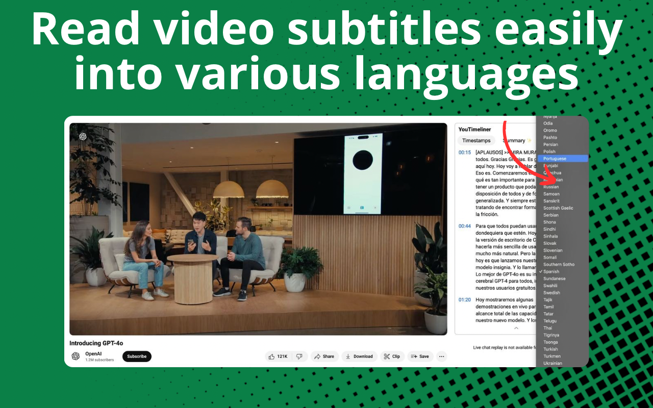 Youtube摘要AI: YouTimeliner chrome谷歌浏览器插件_扩展第3张截图