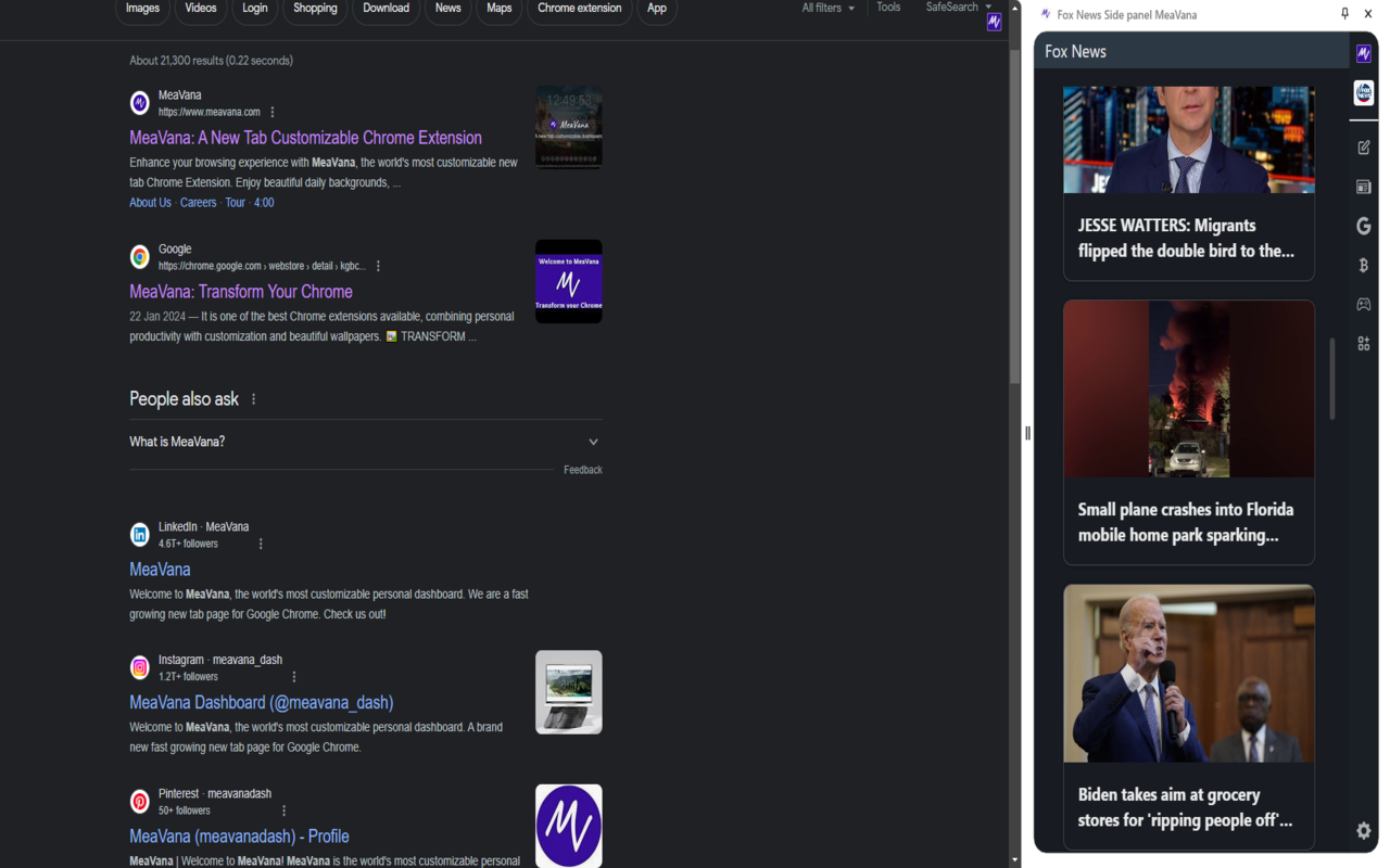 Fox News Side panel MeaVana chrome谷歌浏览器插件_扩展第2张截图