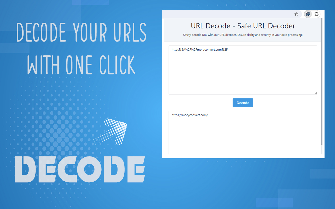 URL Decode - Safe URL Decoder chrome谷歌浏览器插件_扩展第1张截图
