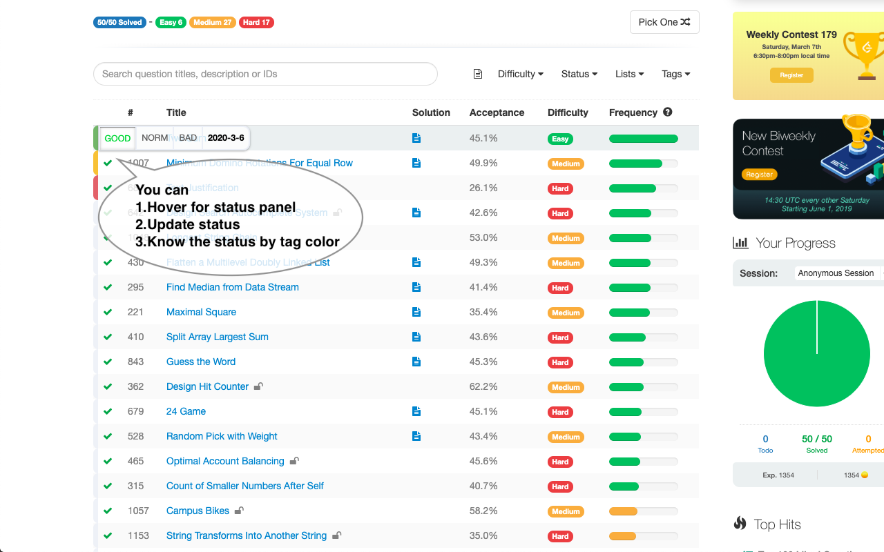 Tag Online Judge (Support Leetcode) chrome谷歌浏览器插件_扩展第2张截图