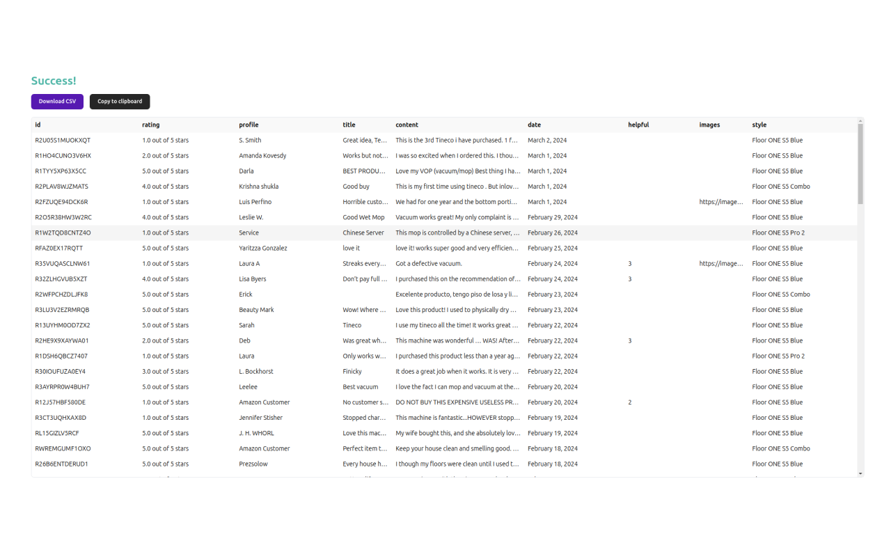 Amazon Reviews Downloader chrome谷歌浏览器插件_扩展第2张截图