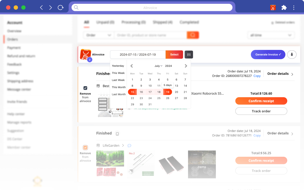Alinvoice chrome谷歌浏览器插件_扩展第1张截图