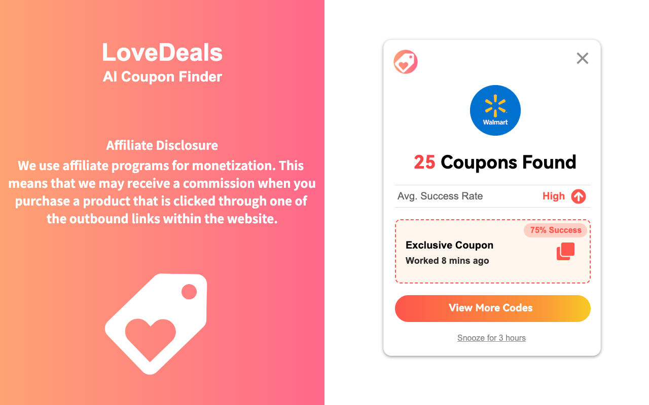 LoveDeals: Automatic Coupons & Rewards chrome谷歌浏览器插件_扩展第2张截图