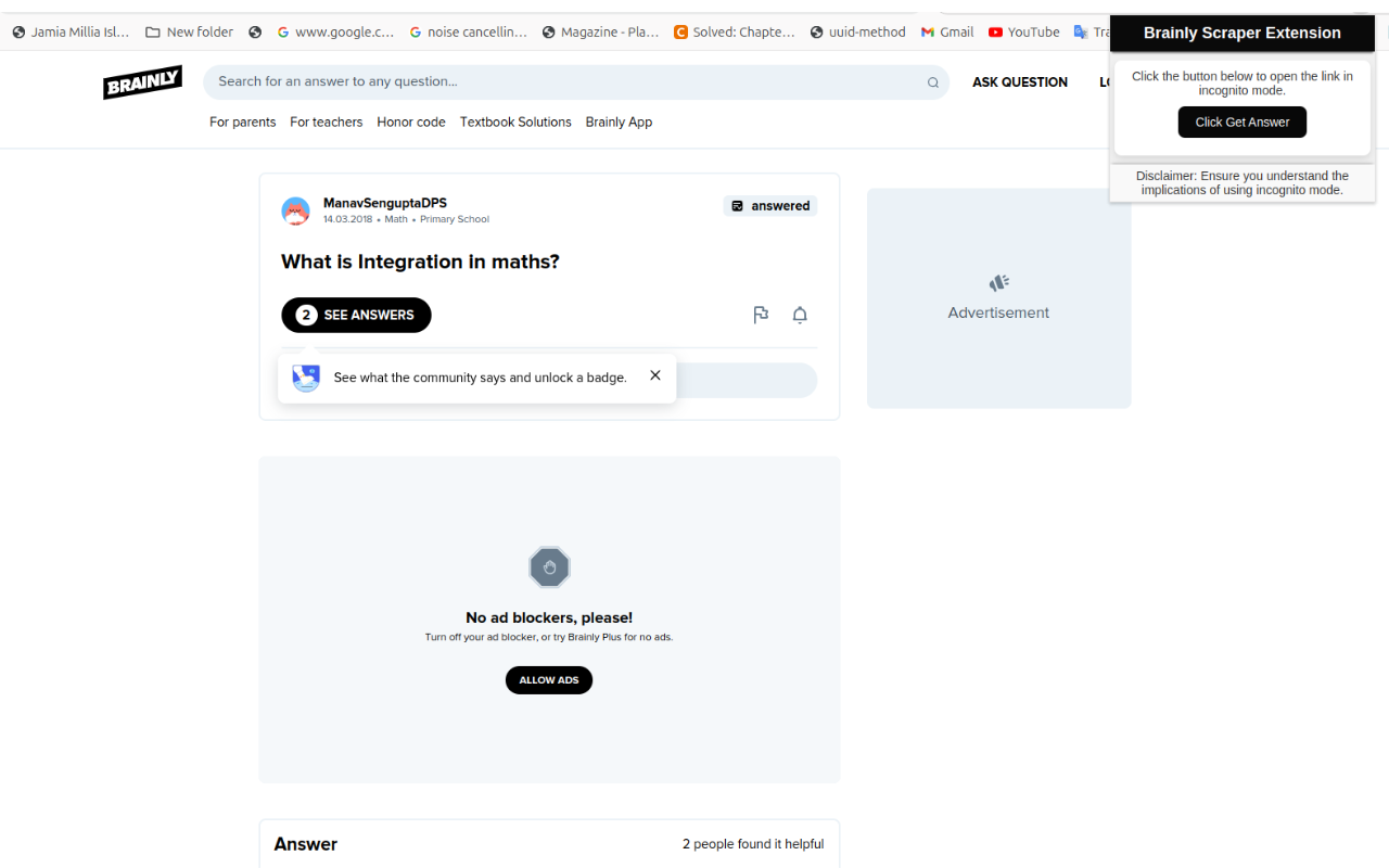 Brainly Scraper Extension chrome谷歌浏览器插件_扩展第1张截图