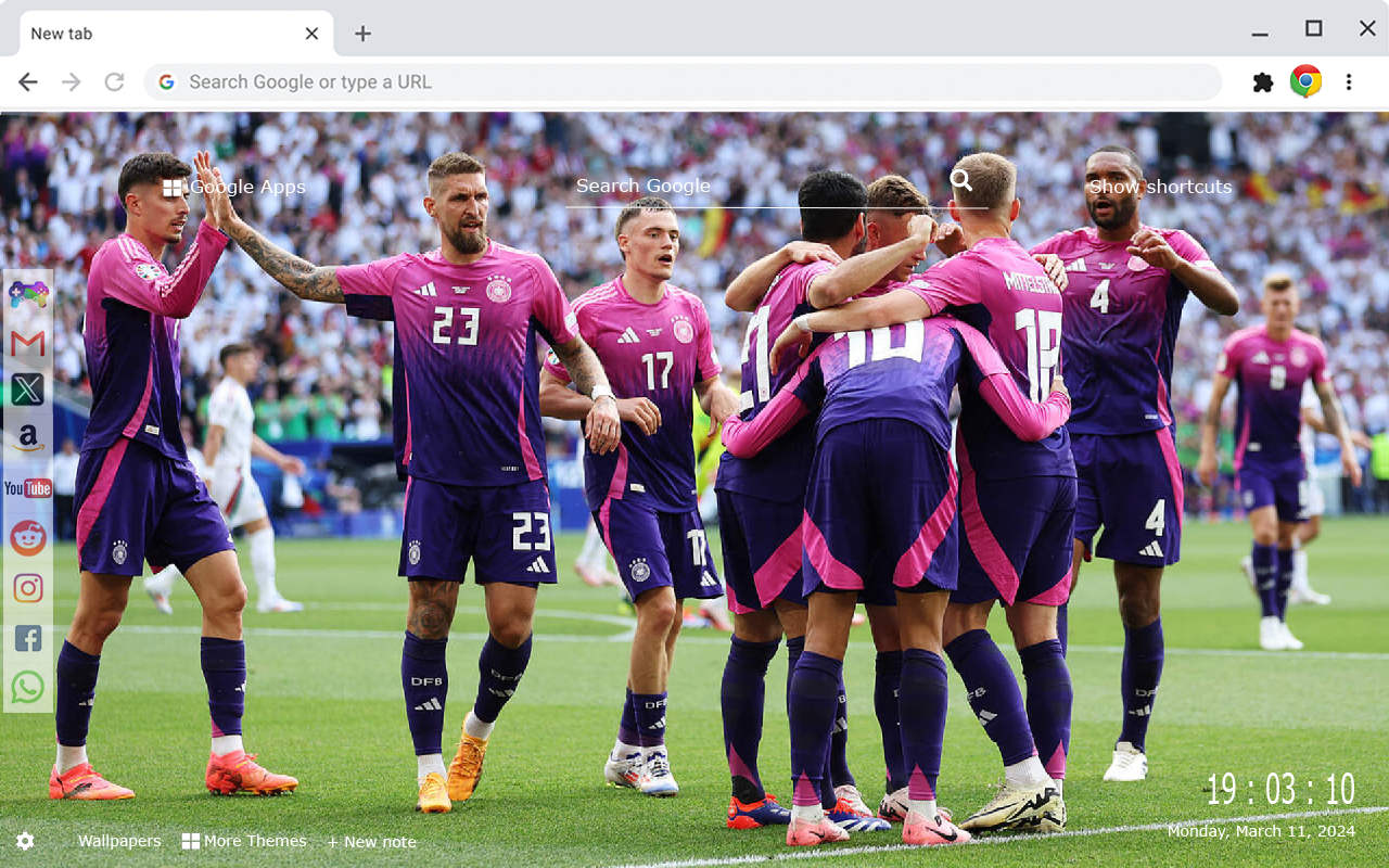 Germany National Football Team Euro 2024 New Tab Extension chrome谷歌浏览器插件_扩展第4张截图