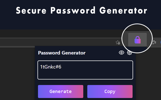 Password Generator chrome谷歌浏览器插件_扩展第1张截图