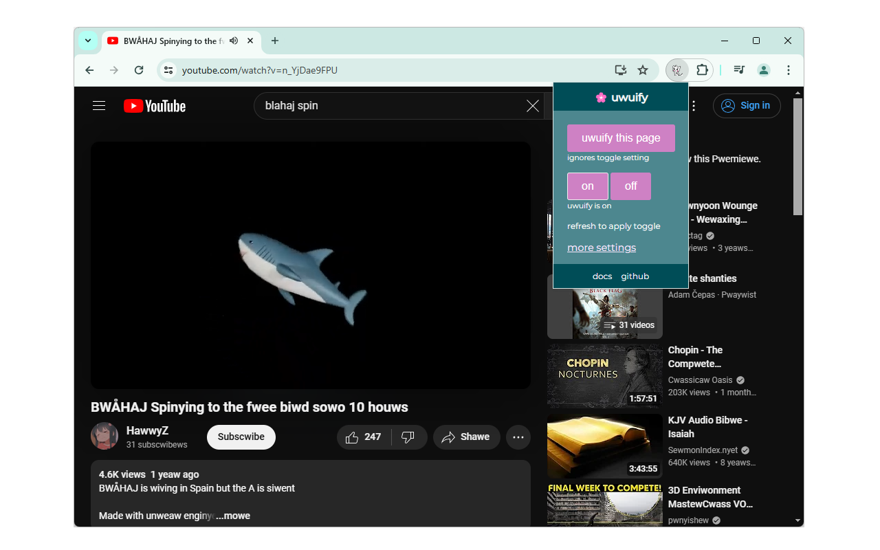 uwuify-doer chrome谷歌浏览器插件_扩展第3张截图