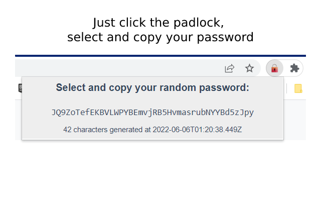 CSPRNG Password Generator chrome谷歌浏览器插件_扩展第1张截图