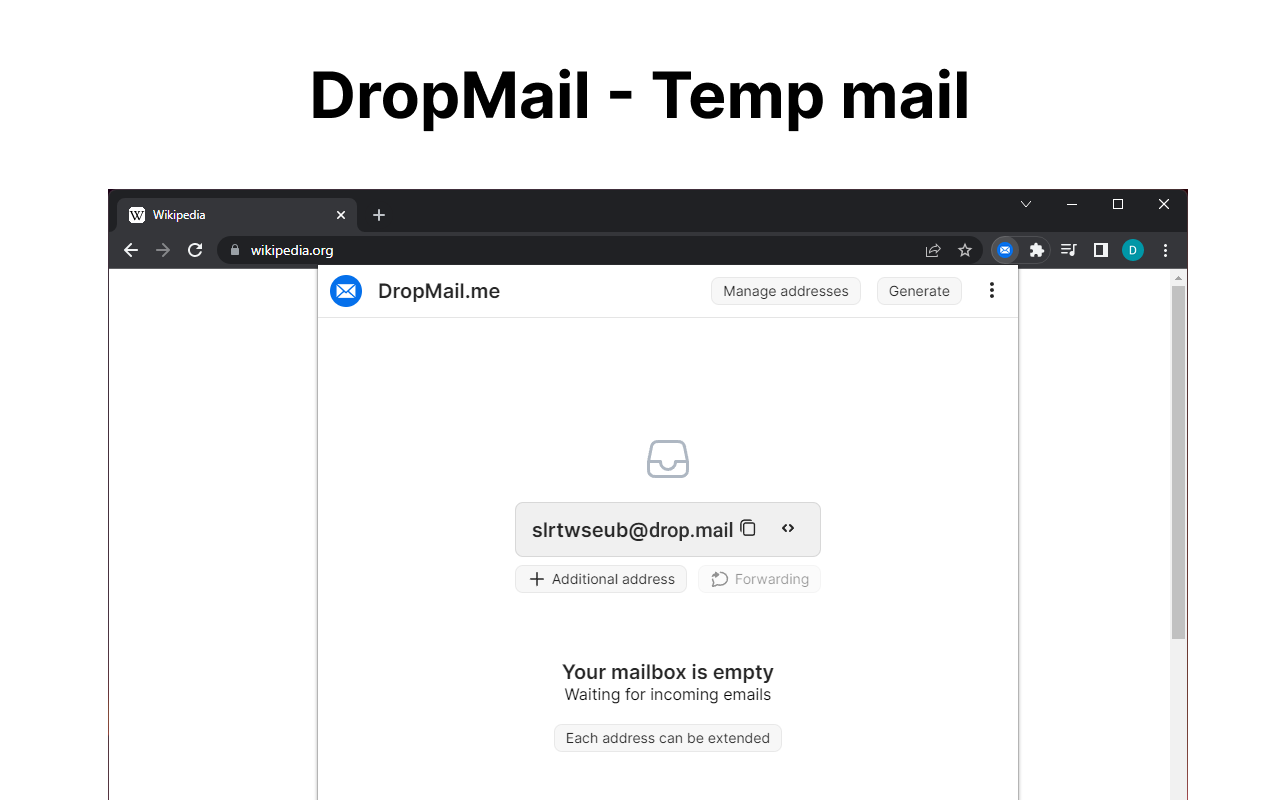 DropMail.me chrome谷歌浏览器插件_扩展第2张截图