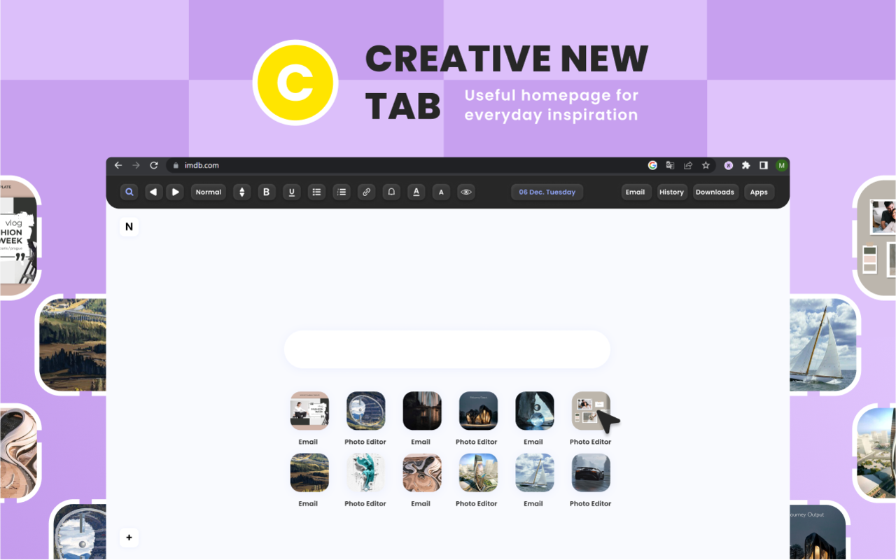 Creative New Tab chrome谷歌浏览器插件_扩展第1张截图