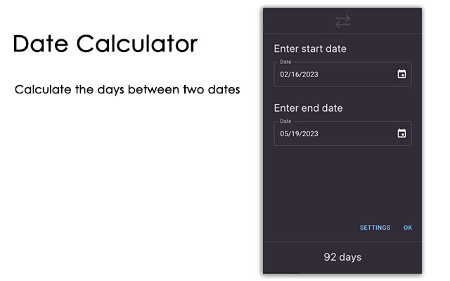 Date Calculator chrome谷歌浏览器插件_扩展第4张截图