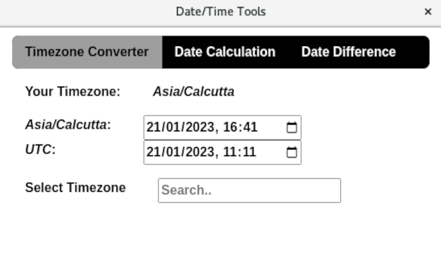 Date/Time Tools chrome谷歌浏览器插件_扩展第2张截图