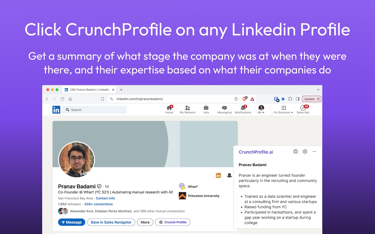 CrunchProfile chrome谷歌浏览器插件_扩展第2张截图