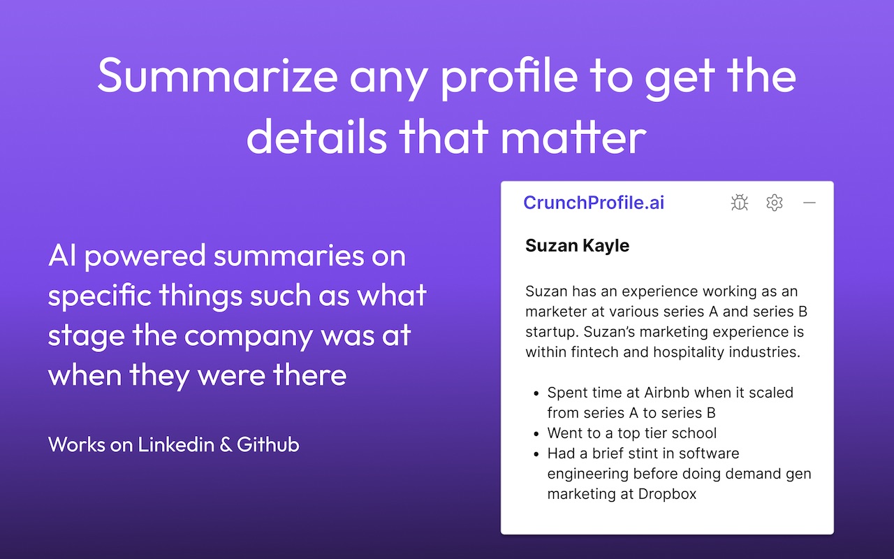 CrunchProfile chrome谷歌浏览器插件_扩展第3张截图