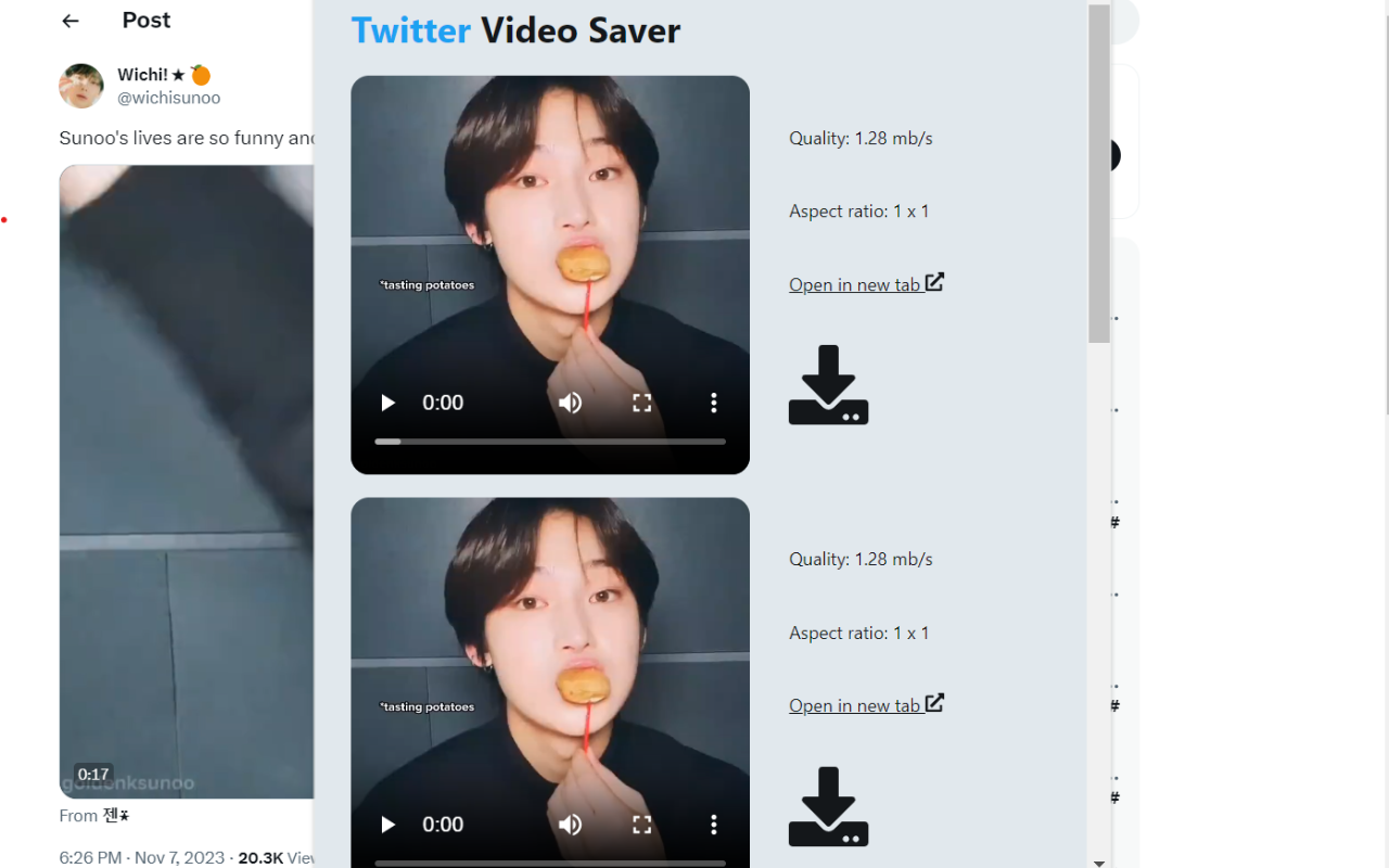 Twitter Video Saver chrome谷歌浏览器插件_扩展第1张截图