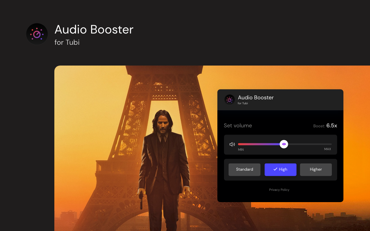 Audio Booster for Tubi chrome谷歌浏览器插件_扩展第1张截图