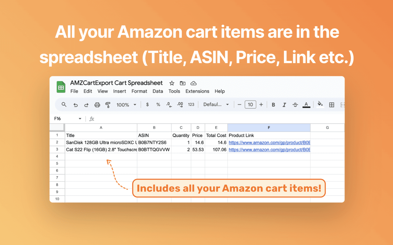 AMZ Cart Export: Export your Amazon cart to CSV chrome谷歌浏览器插件_扩展第2张截图