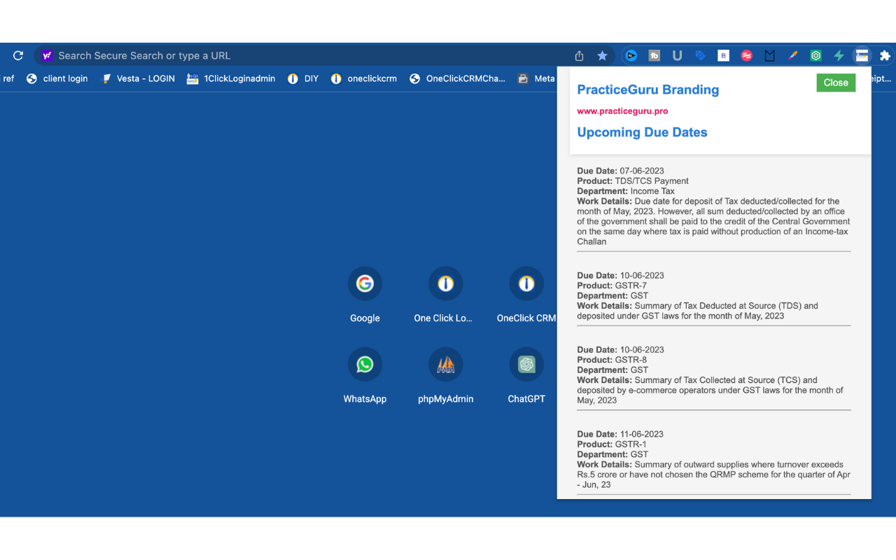 PracticeGuru Due Dates chrome谷歌浏览器插件_扩展第1张截图