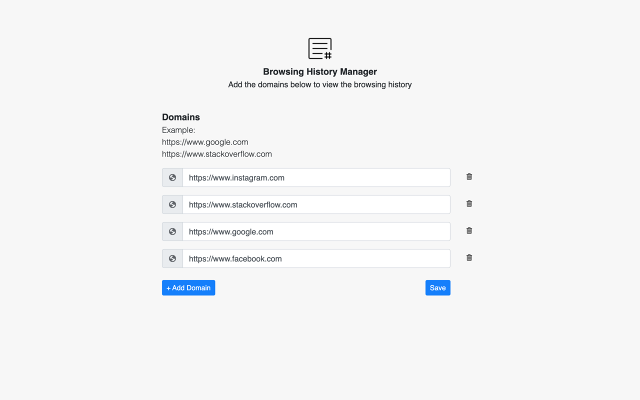 Browsing History Manager chrome谷歌浏览器插件_扩展第1张截图