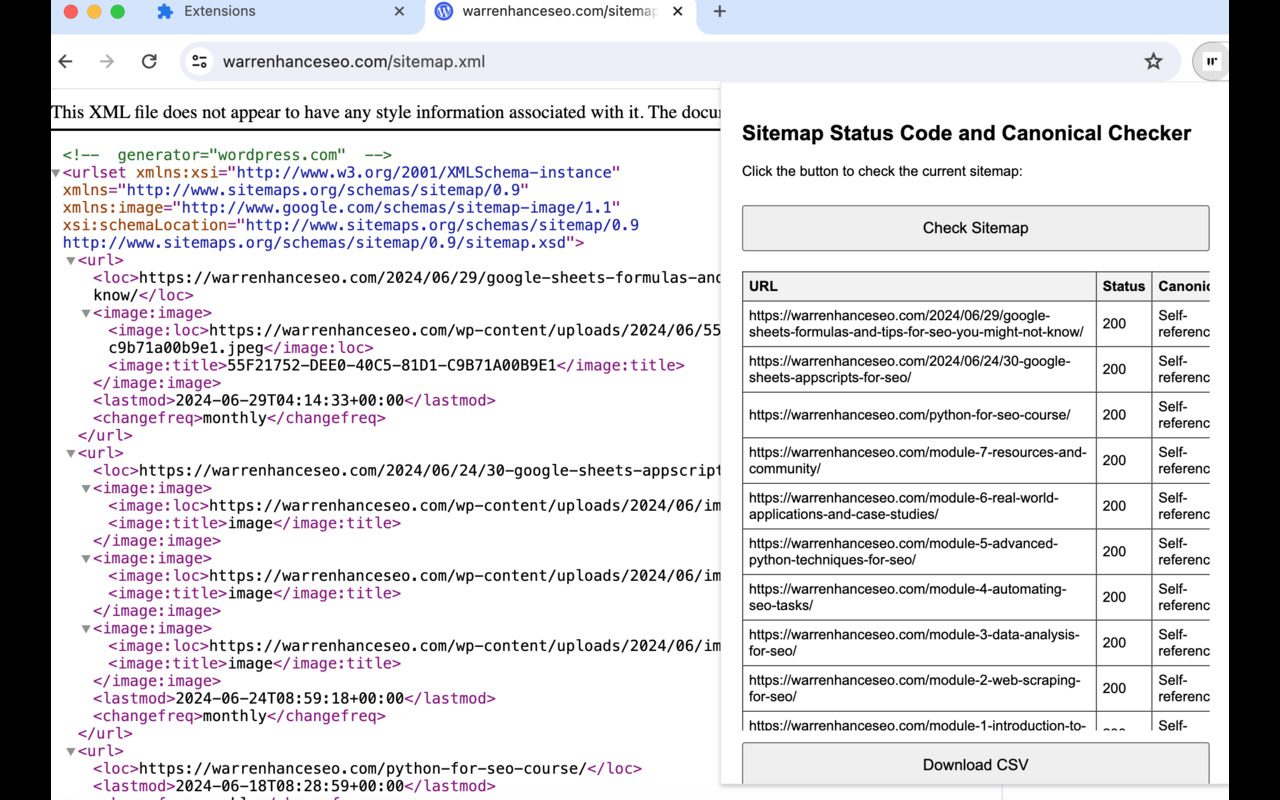 Universal Sitemap Checker chrome谷歌浏览器插件_扩展第1张截图