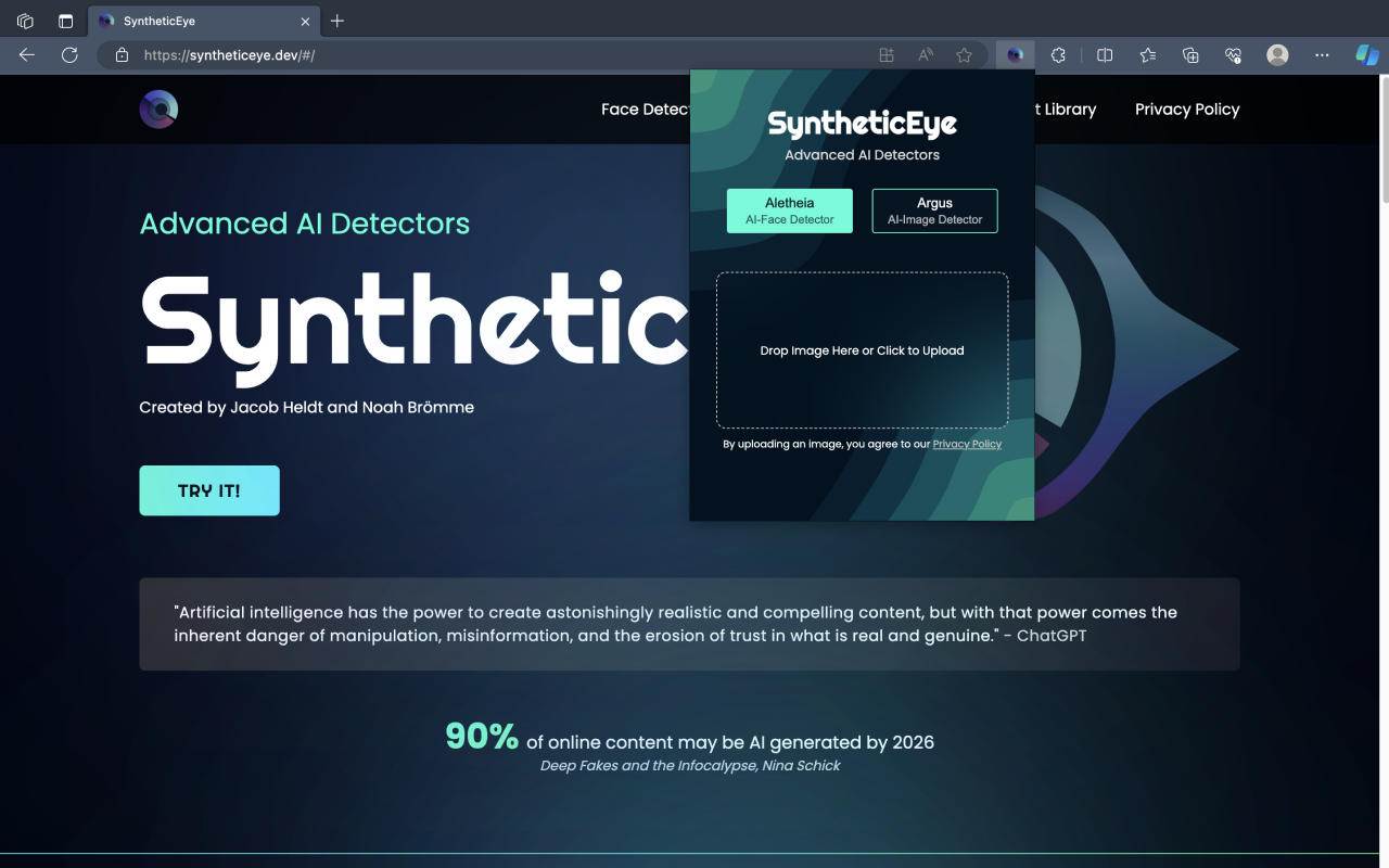 SyntheticEye AI Detector chrome谷歌浏览器插件_扩展第3张截图