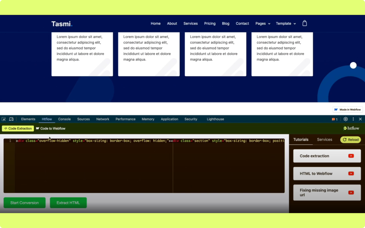 HTFLOW Inline HTML CSS Extractor chrome谷歌浏览器插件_扩展第4张截图