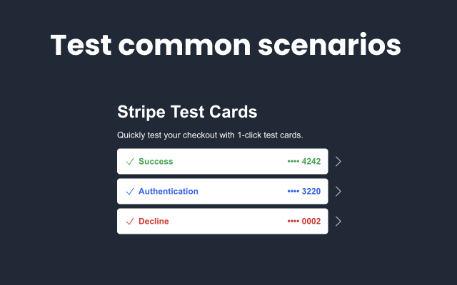 Stripe Buddy: one-click test cards chrome谷歌浏览器插件_扩展第2张截图