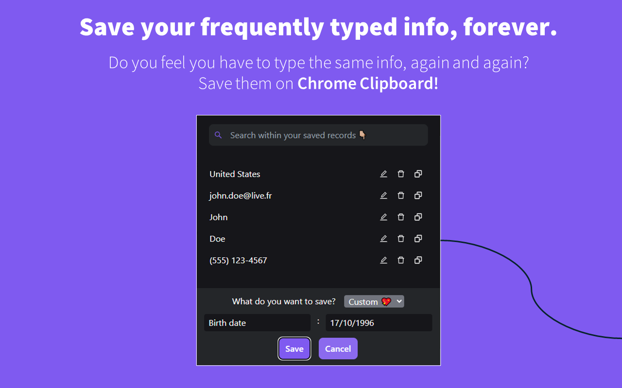 Chrome Clipboard - Type less, browse faster. chrome谷歌浏览器插件_扩展第2张截图
