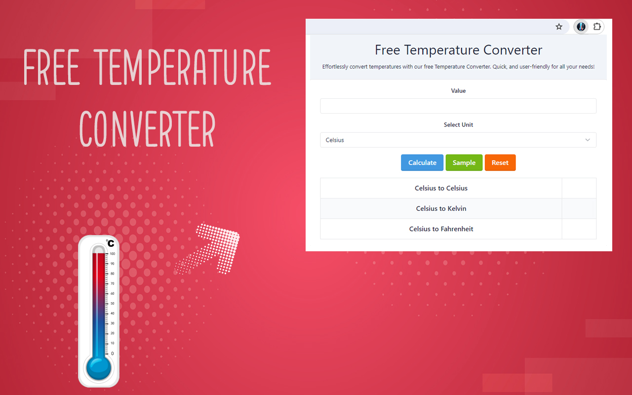 Free Temperature Converter chrome谷歌浏览器插件_扩展第3张截图