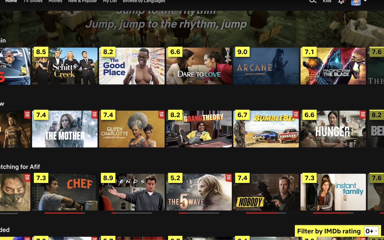 Netflix Movie Ratings chrome谷歌浏览器插件_扩展第2张截图