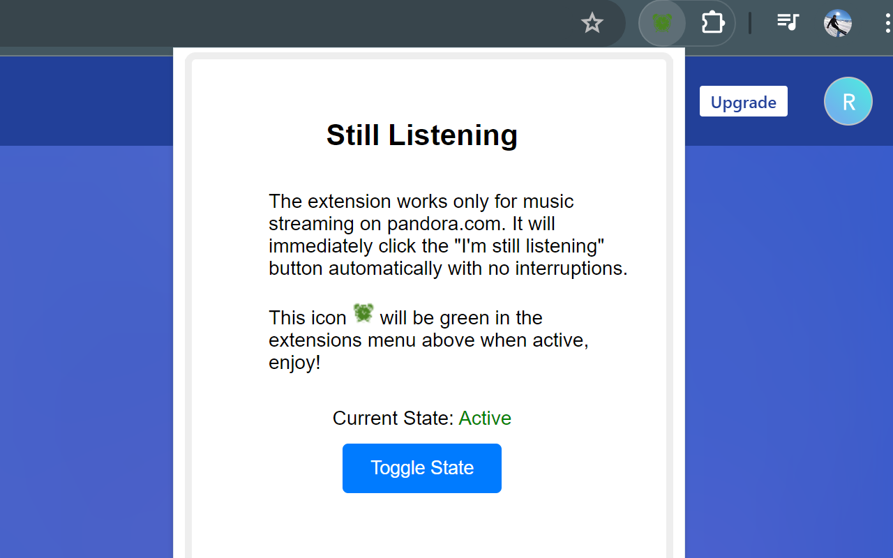 Still Listening? Pandora chrome谷歌浏览器插件_扩展第1张截图