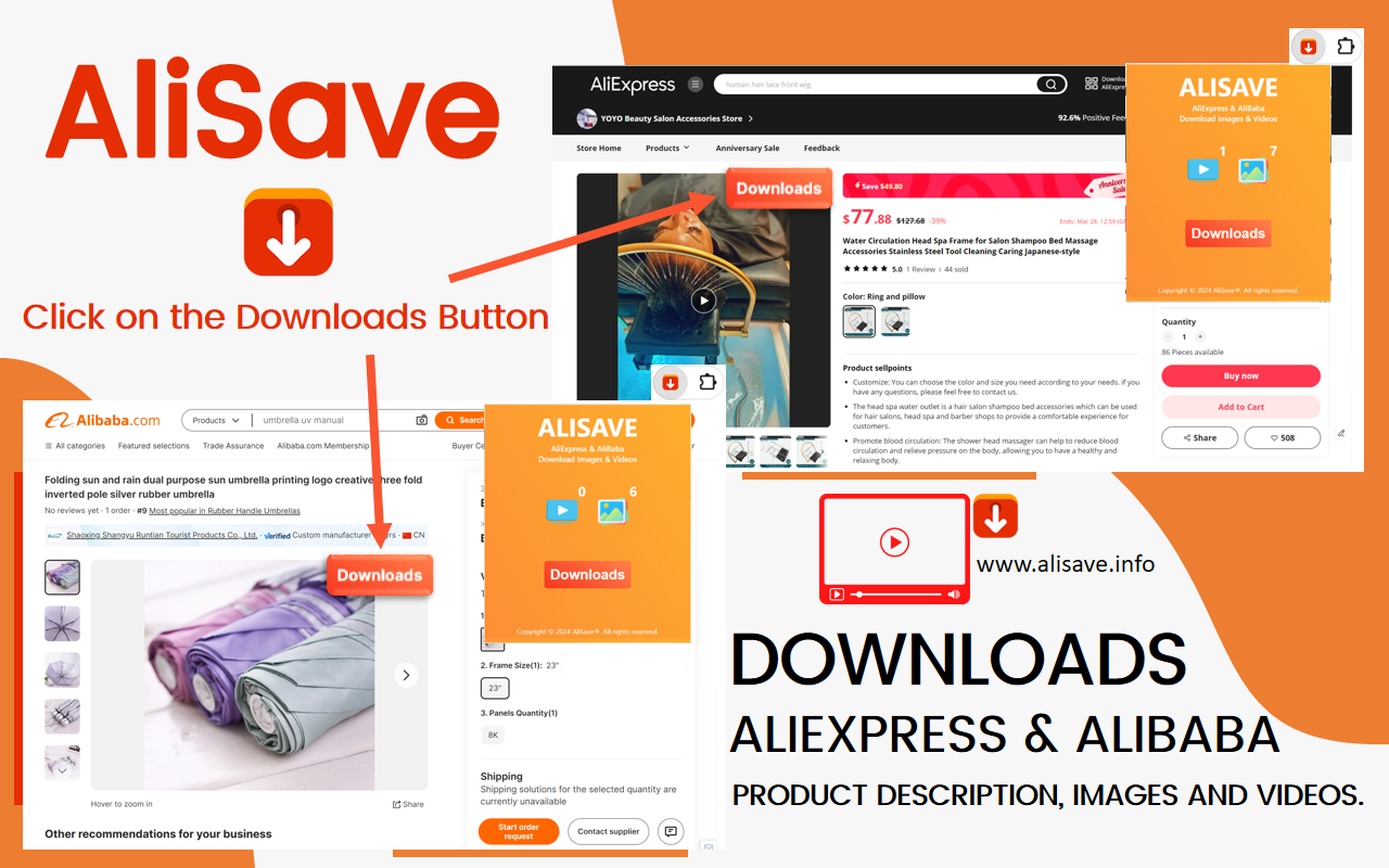 AliSave - Download Ali Images & Videos chrome谷歌浏览器插件_扩展第4张截图