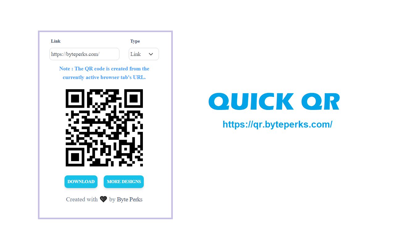 Quick QR - Free QR Code Generator chrome谷歌浏览器插件_扩展第3张截图