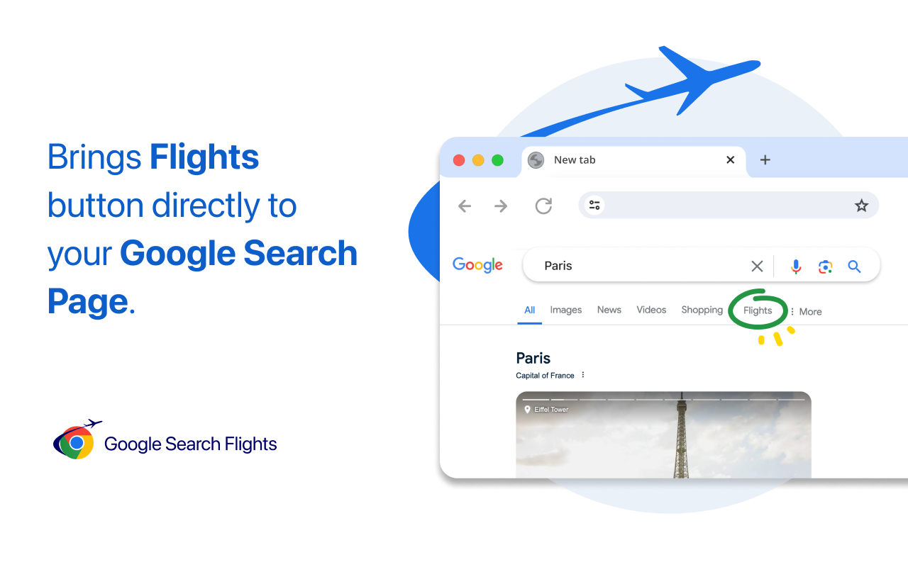Google Search Flights Button chrome谷歌浏览器插件_扩展第2张截图