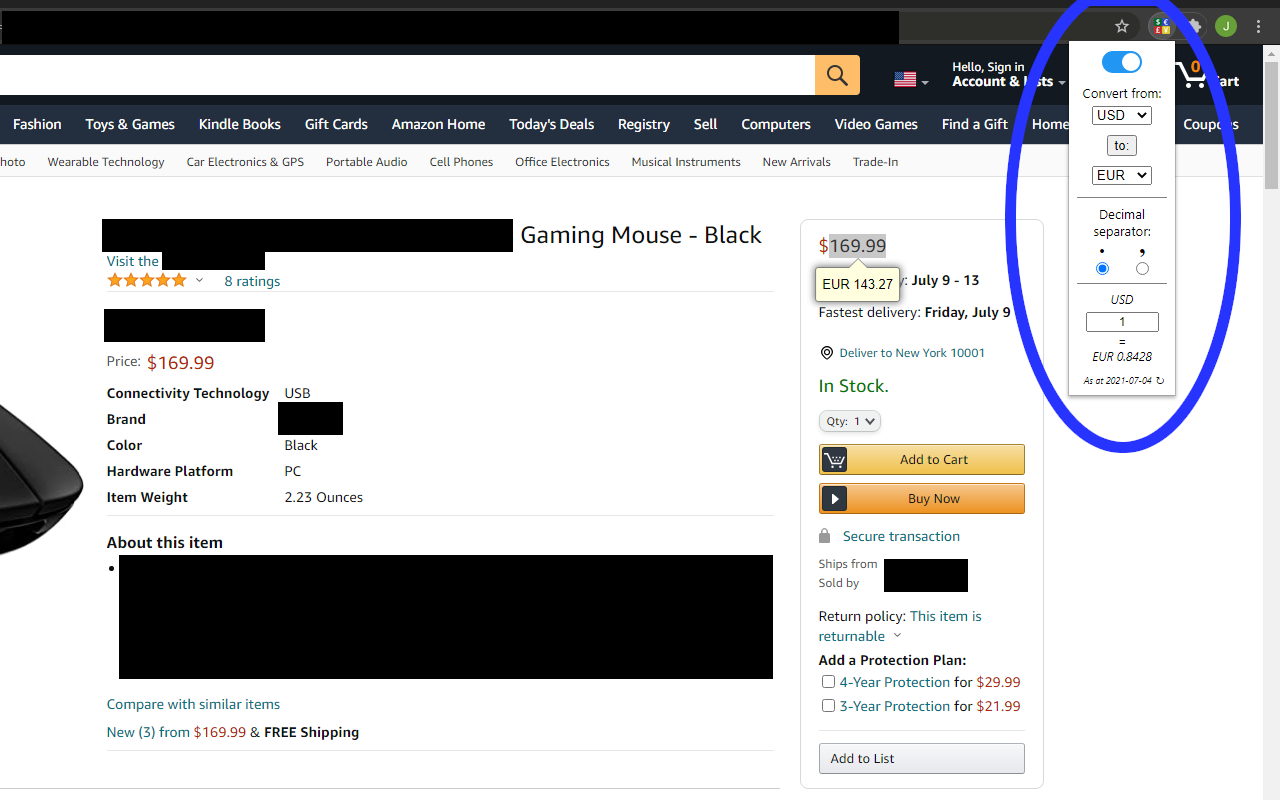 Currency Converter chrome谷歌浏览器插件_扩展第2张截图