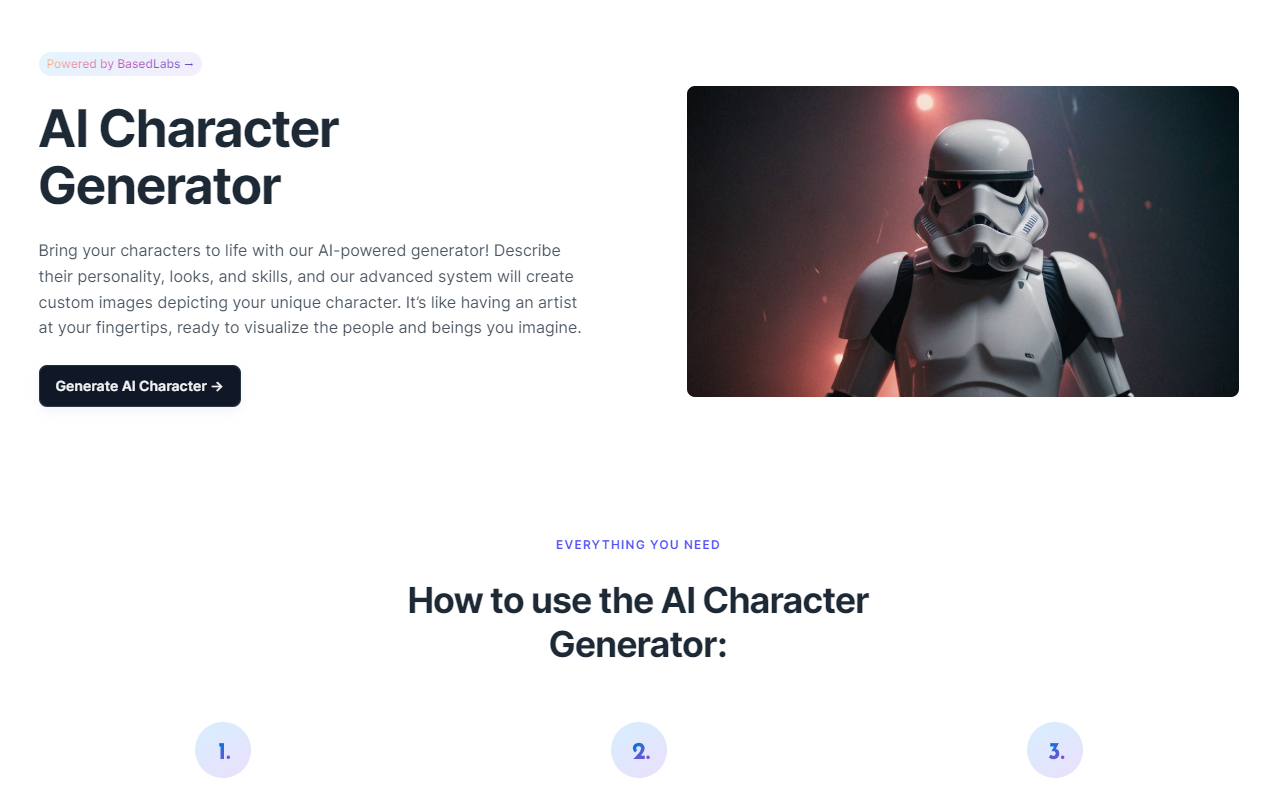 AI Character Generator chrome谷歌浏览器插件_扩展第1张截图