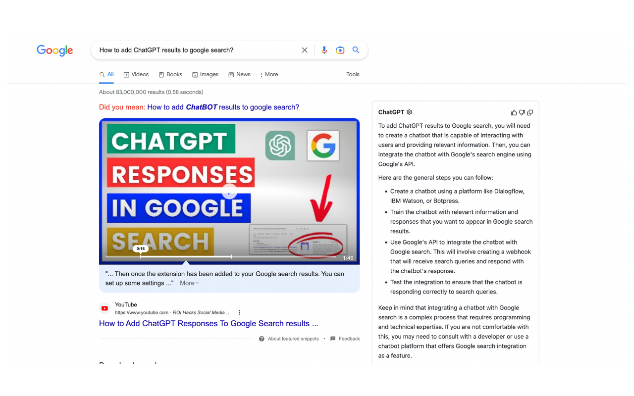 ChatGPT in Google chrome谷歌浏览器插件_扩展第5张截图