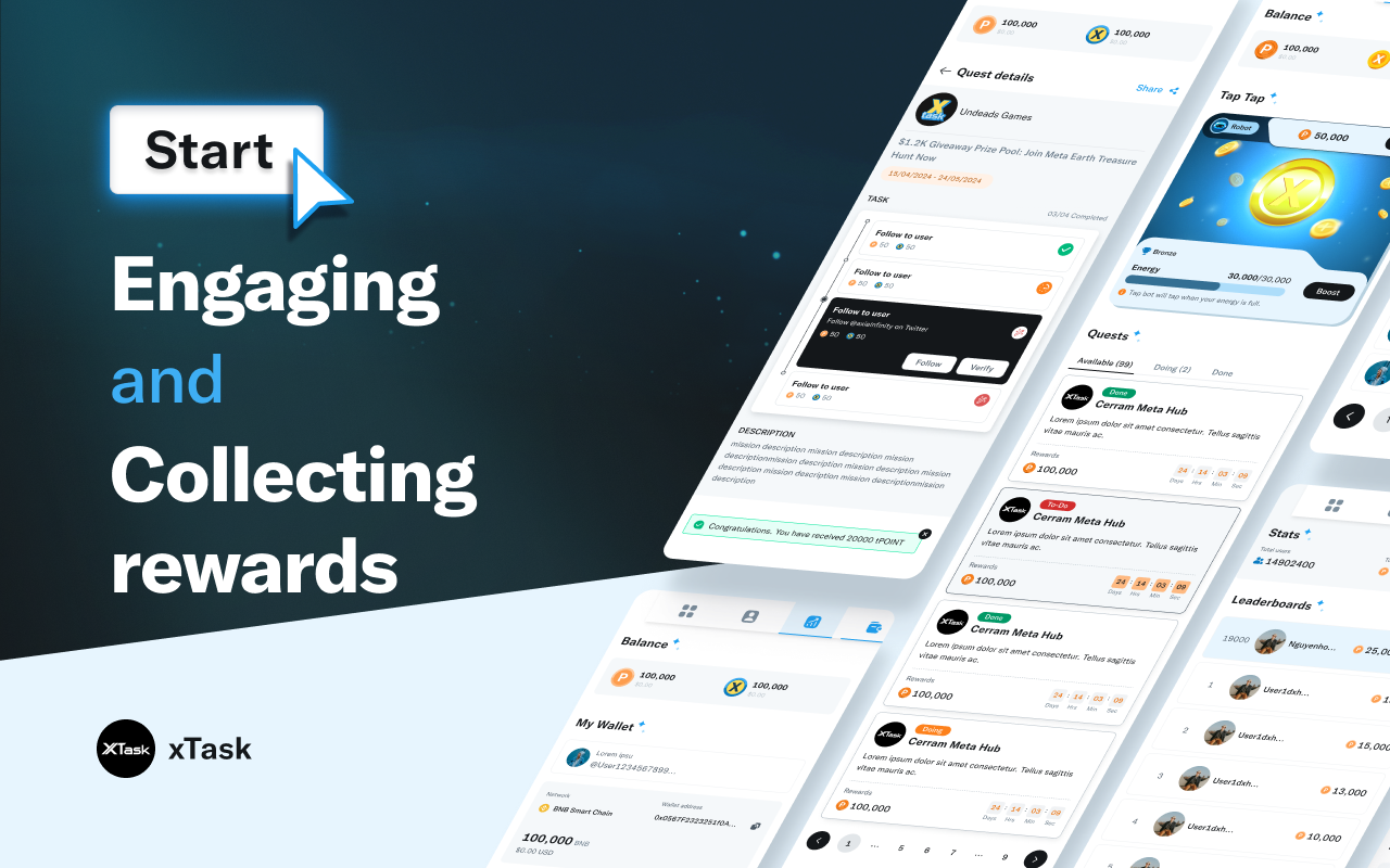 XTask - Tap-to-Earn & Quest-to-Earn SocialFi chrome谷歌浏览器插件_扩展第4张截图