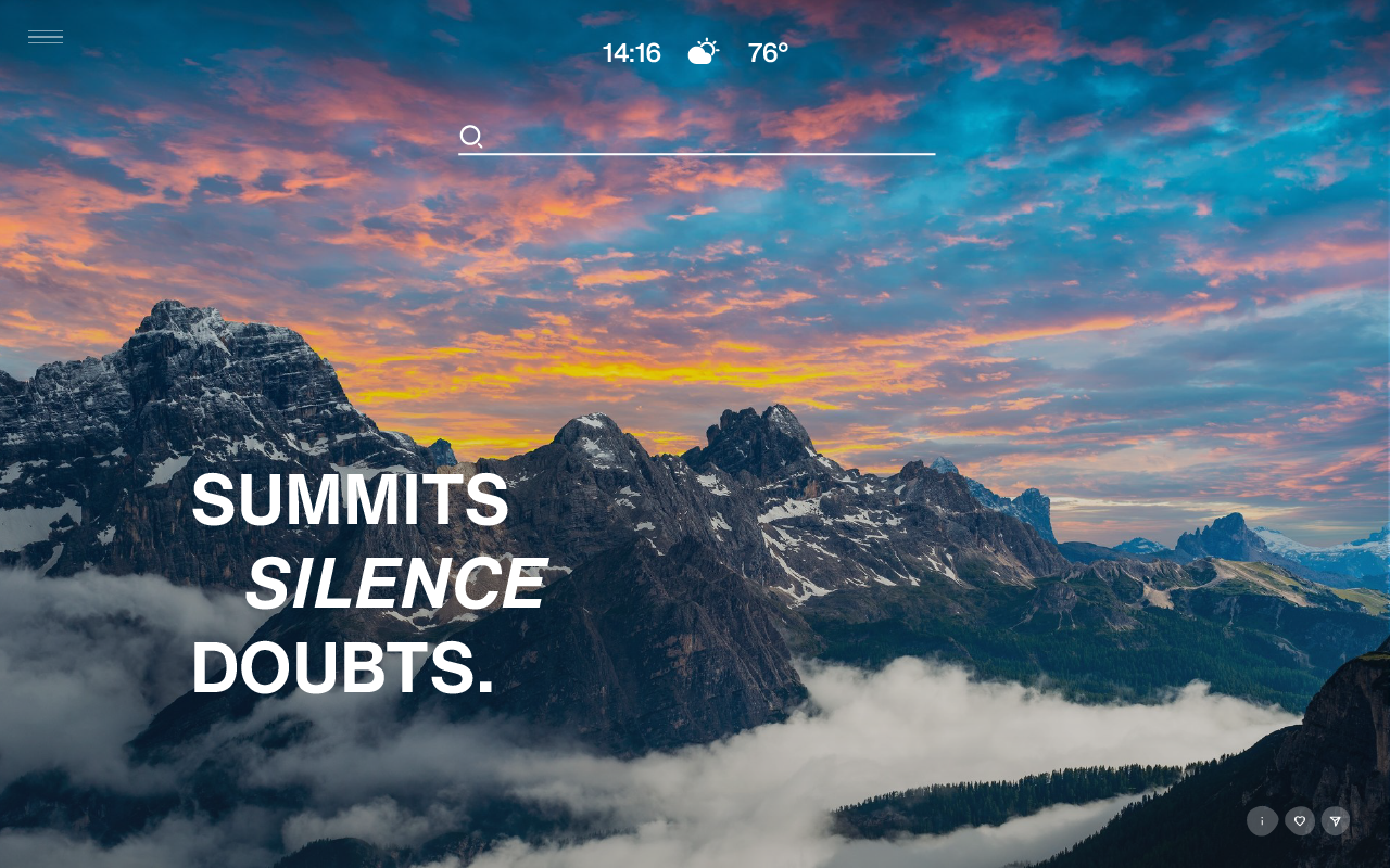 Mountain Quotes Wallpapers New Tab chrome谷歌浏览器插件_扩展第1张截图