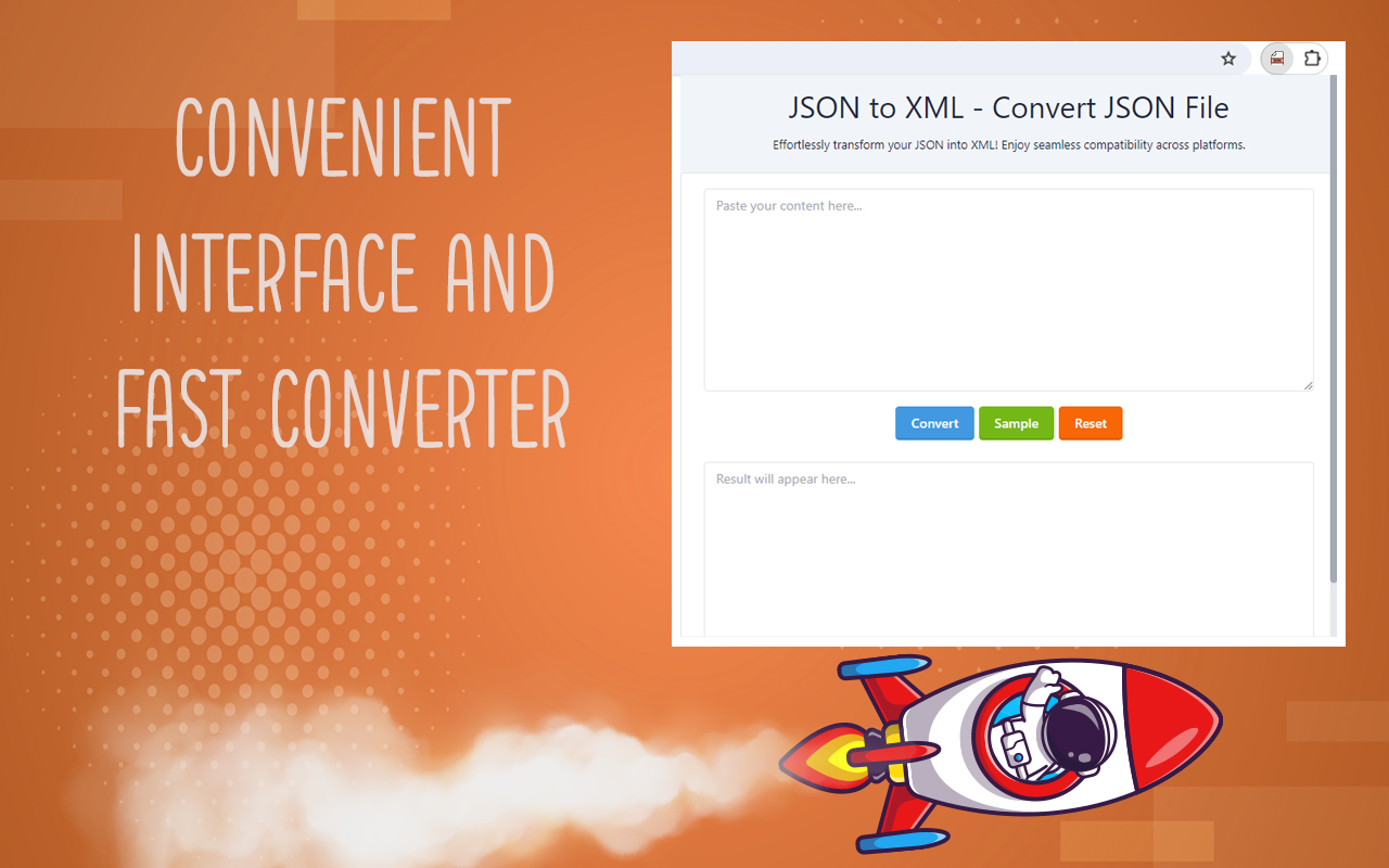 JSON to XML - Convert JSON File chrome谷歌浏览器插件_扩展第1张截图